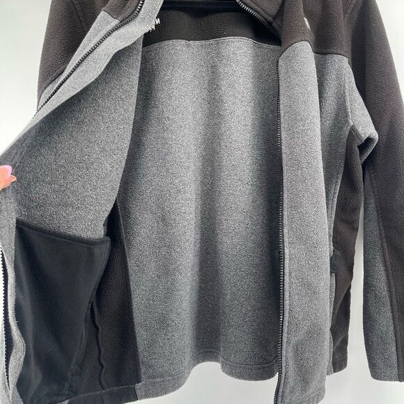 The North Face Boys Black Gray Colorblock Full Zip Fleece Jacket XL 18/20 - Picture 12 of 16